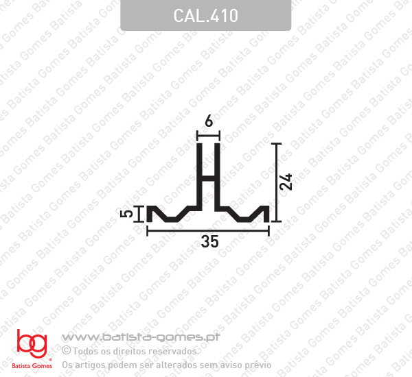 Perfil cremalheira 1 via - ALUM�NIO